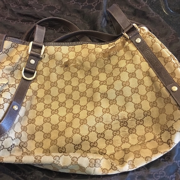 Abbey Signature Gg Hobo 866300 Brown Monogram - Picture 7 of 8